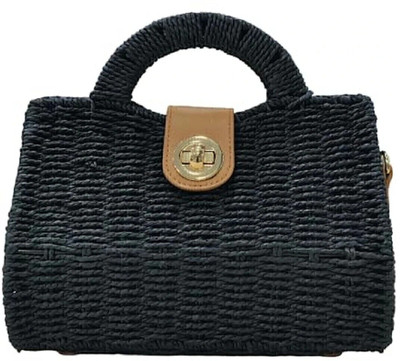 SS Collection Black Sling Bag Handicraft Attractive Hand Bag large Tote Bag Summer Bag Bucket Bag Basket Bag