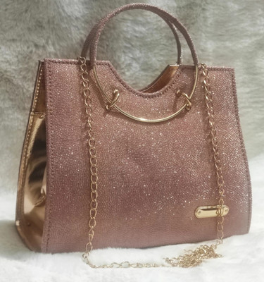 Ada Fashions Gold Hand-held Bag Party Sling Bag
