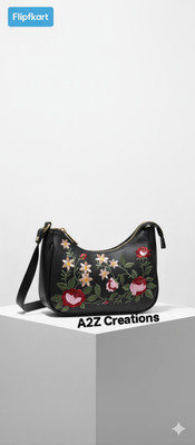 A2Z CREATIONS Black Hand-held Bag Latest fashionable Women Sling bag | Premium Floral Sling bag .