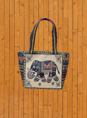 khan begs Blue Hand-held Bag F-Ele-Hand-Bag-04