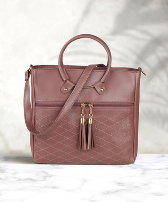 house of common Maroon Sling Bag HC_LC SR-RND-HNDLE-2-ZIP-GAJRI