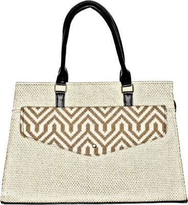 JUBLIS Brown Shoulder Bag Jute Handbags(Pack of 2)