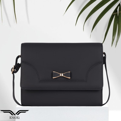 ENOXI Black Sling Bag Luxe Stride Sling Bag