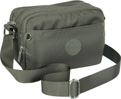 STORITE Grey Sling Bag Multipocket Nylon Sling Cross Body Travel Messenger One Side Shoulder Bag