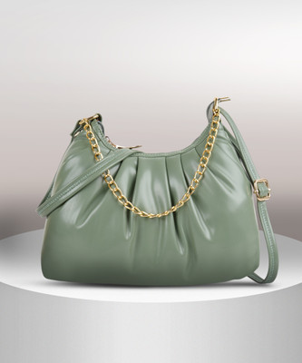 DIXON Green Sling Bag Stylish Fashionable Chain Strap Crossbody Unique Design Shoulder Women Slingbag