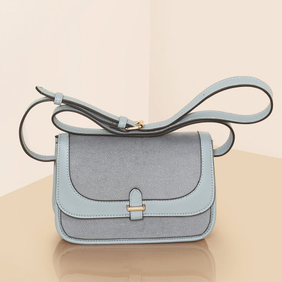 ACCESSORIZE LONDON Blue Sling Bag Women's Blue Felt Sling Bag
