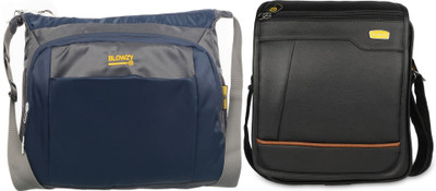Blowzy Blue, Black Sling Bag Cross Body men's sling bag(Pack of 2)