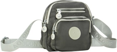 STORITE Grey Sling Bag Nylon Women's Fashion Square Sling Crossbody Shoulder Bag