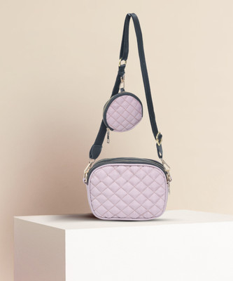 DESENCE Beige Sling Bag Sling bag with amazing small pouch(Pack of 2)