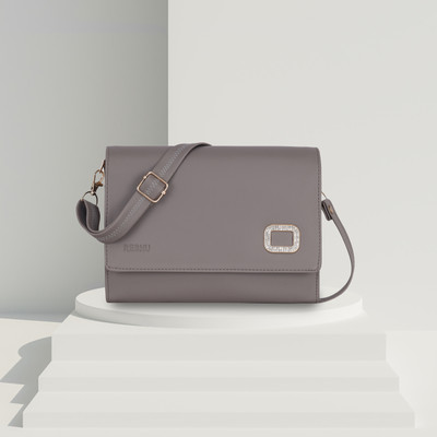 Reshu Grey Sling Bag women,s sling cross-body bag,s with adjustable shoulder straps and 4 pockets