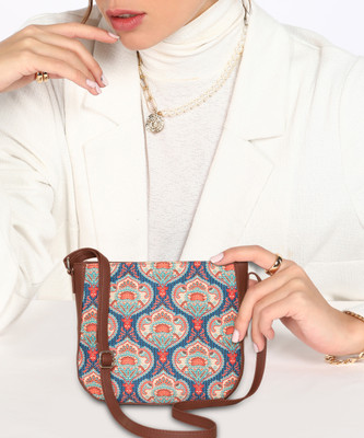 ZOUK Blue Sling Bag Kovil Blue U Shaped Sling Bag
