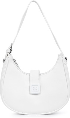 Pramadda Pure Luxury White Sling Bag Stylish Aura Shoulder Sling Crossbody Handbag Purse For Women Girls.
