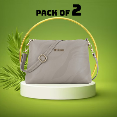 BFTPRIME Khaki Sling Bag BFT 01 2 SET(Pack of 2)