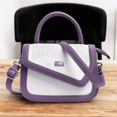 Women Marks Purple Sling Bag Multi Texture Plain