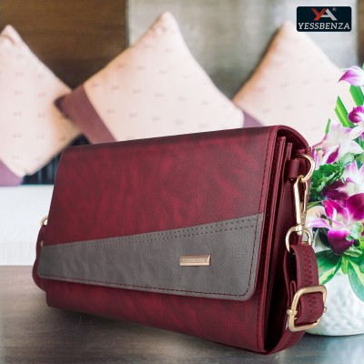 YESSBENZA Maroon Sling Bag Women's Elegant Brand Fitting Styles Sling Bag