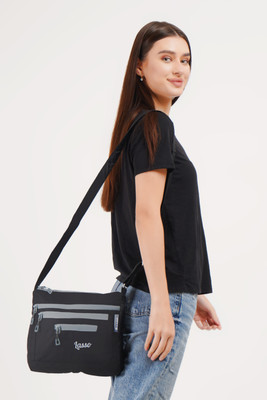 Lasso Black Sling Bag Lightweight Crossbody Sling Bag For Women and Girls