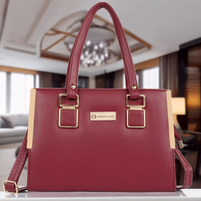 Golden Star Maroon Hand-held Bag New Trendy & Fancy Bags Shoulder Bags Use College Office Travel & Party etc