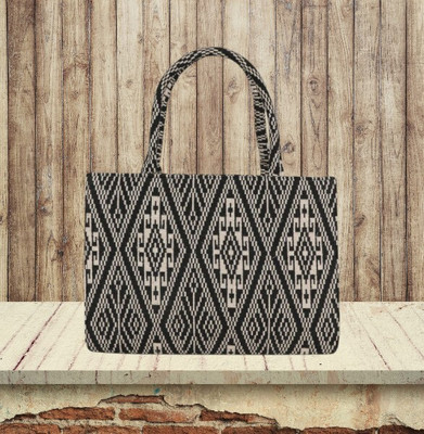 khan begs Black Hand-held Bag C-Blk-Hand-Bag-01