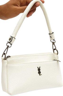 kriyog fashionable White Clutch Women White Shoulder Bag | PU Leather Mini Handbag