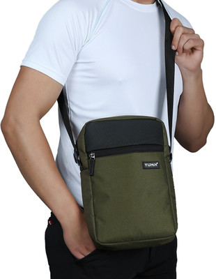 Yumin Green Sling Bag Sling Bag For Men Side Bag / Crossbody Travel Tablet Office Messenger Bag