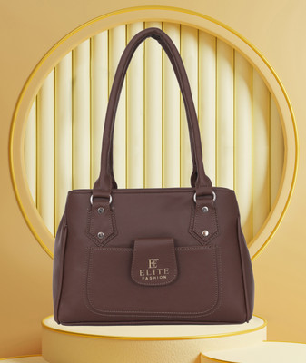 Elite Fashion Women Brown Shoulder Bag(Pack of: 5)