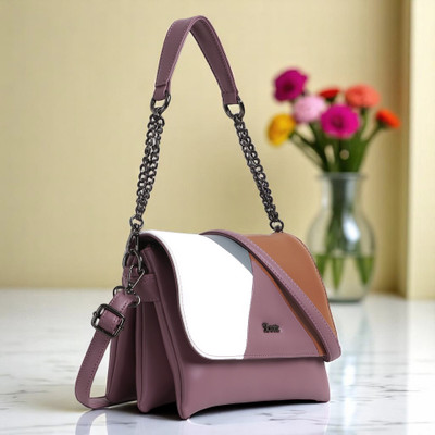 Exotic Pink Sling Bag Colour Block lingbag