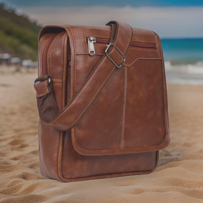 Shivra Tan Sling Bag Men Sling Bag side bag for men(S-12*11)