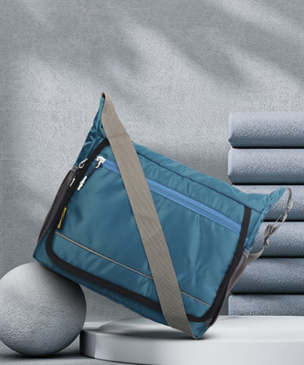 GOOD FRIENDS Blue Sling Bag Nylon Sling Cross Body Travel Office Business Messenger one Side Shoulder Bag