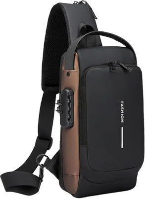 OUTLET Black, Brown Shoulder Bag Stylish Crossbody Sling Bag with USB Charging Port & Secure Locking System