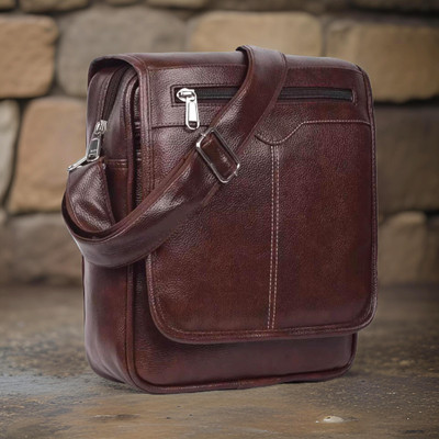 house of common Brown Sling Bag Men Sling Bag side bag for men(S-12*11)