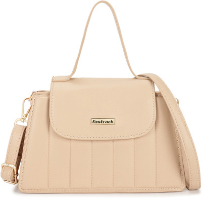 Fastrack Beige Sling Bag Quilted