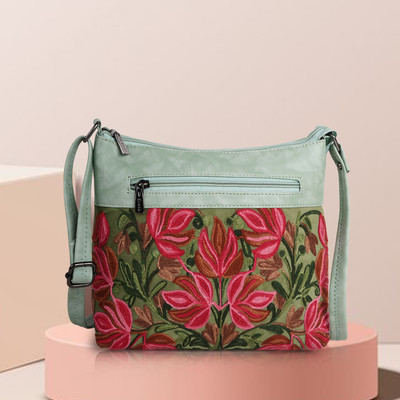 Eveda Multicolor Sling Bag Stylish Embroided Shoulder Crossbody Women Sling Bag