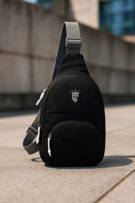 DEZiRE CRAfTS Black, White Sling Bag Stylish Shoulder CrossBody Office Business Messenger Bag Water Resistant for Men