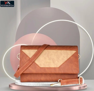 YESSBENZA Tan Sling Bag Fast Fashion Stylist Women Sling Bag