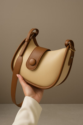ZAALIQA Brown Hand-held Bag Luxe Saddle Bag