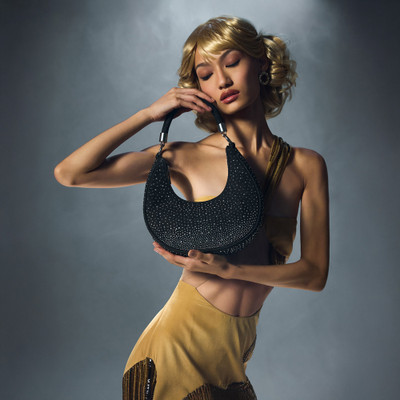 LINO PERROS Black Shoulder Bag Moonchild Shoulder Bag