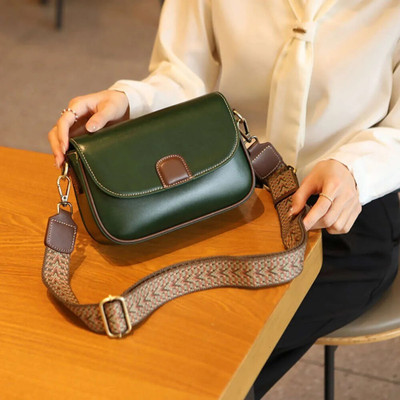 TrendStore Green Sling Bag Leather Flap Crossbody Bags for Women