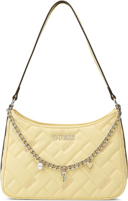 GUESS Yellow Shoulder Bag Tana Top Zip Shoulder