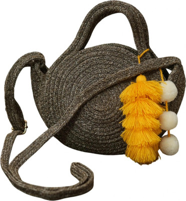 Ariya Silver Sling Bag Light Grey Women’s Sling – Tassle Detail | Soft & Comfy PP Cotton Style