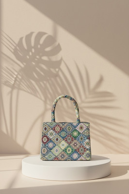 Elevyn XI Blue Shoulder Bag Women Multicolor tote bag