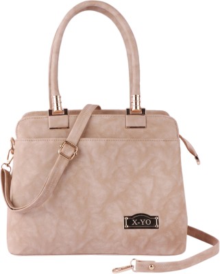 X-YO Beige, Clear Hand-held Bag 010-XYO-FRONT(PK)HF-HANDBAGS(CREAM)