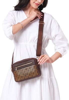 LAVIE Khaki Sling Bag Mono LL Scarlet Slingbag