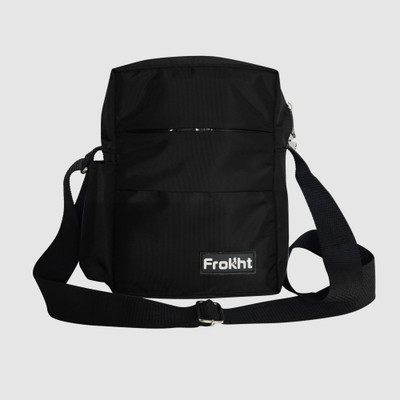 frokht Men & Women Black Sling Bag