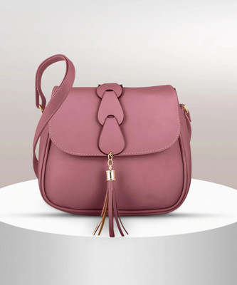 SHAMRIZ Pink Sling Bag Women's & Girls' Sling Bag (Pink)