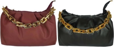 AFREEN FASHION Black, Brown Sling Bag Women Combo Black,Brown sling bag(Pack of 2)