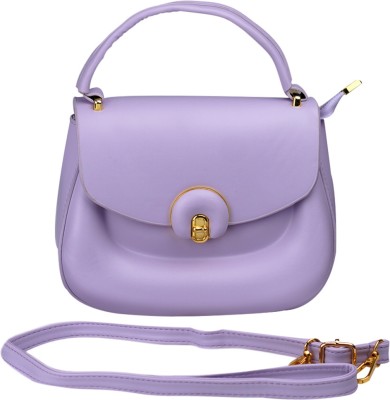 ASKO Purple Sling Bag Elegant Women's PU Leather Sling Bag Compact Crossbody Bag with Detachable Strap