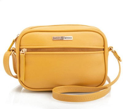 house of common Yellow Shoulder Bag Stylish Box Sling Bag | Side Purse| Cross Body Sling Box Bags -EthnicTraditional
