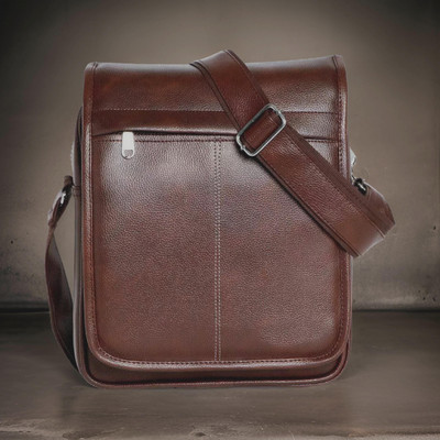 Shivra Brown Sling Bag Men Sling Bag extra large (S-11*8.5*3)
