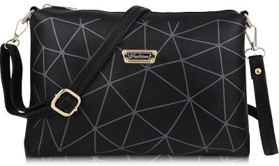Fiesto fashion Black Sling Bag Attractive Printed Formal Sling Bag Black