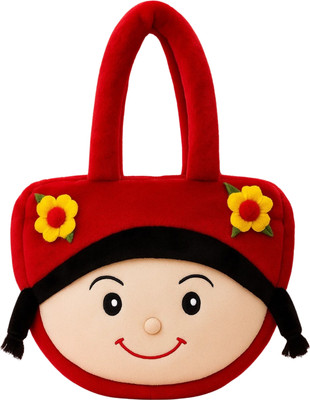 Gungun Toys Red Tote Cute Plush Tote Bag for Kids Shoulder Bag for Women/Girls